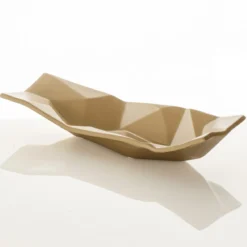 Ligio big gold centrotavola / svuotatasche in ceramica colore oro finitura opaca 50x19x10 cm