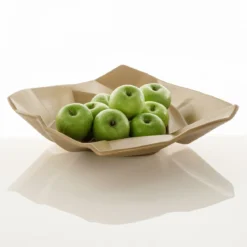 Ligio round big gold centrotavola / svuotatasche in ceramica colore oro finitura opaca 45x45x13 cm