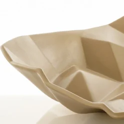 Ligio round big gold centrotavola / svuotatasche in ceramica colore oro finitura opaca 45x45x13 cm