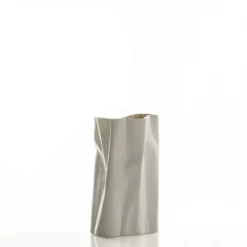 Ligio white vaso in ceramica colore bianco finitura opaca 14x14x26 cm