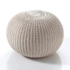 Like crem pouf 100% cotone panna 50x50xh32 cm