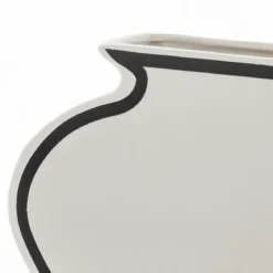 Linea-a vaso in ceramica colore bianco opaco 35x10x25 cm