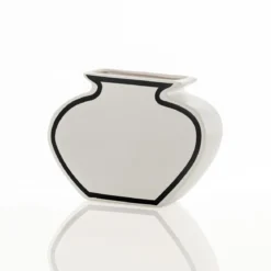 Linea-a vaso in ceramica colore bianco opaco 35x10x25 cm