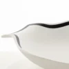 Linea centrotavola / svuotatasche in ceramica colore bianco opaco 31x35x65 cm