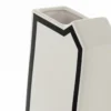 Linea-c vaso in ceramica colore bianco opaco 15x10x41 cm