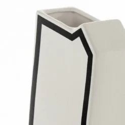 Linea-c vaso in ceramica colore bianco opaco 15x10x41 cm