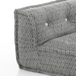 Lines base black divano 2 posti basamento legno nero rivestimento cotone dimensioni l160 p80 h35 cm