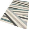 Lines pastel creamblue tappeto bagno scendiletto 110 x 60 cm