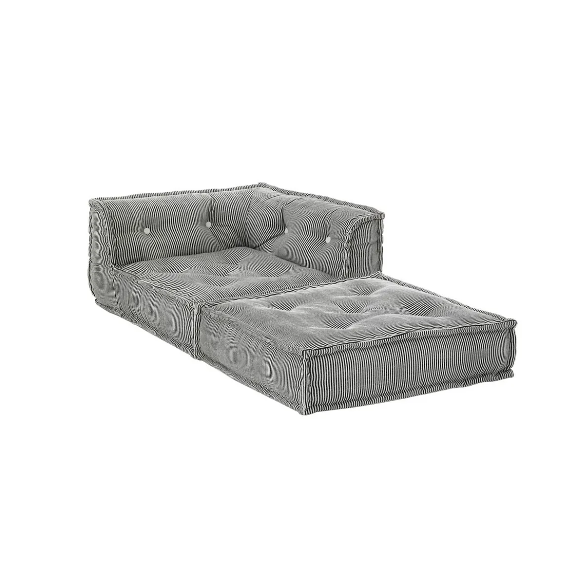 Lines poltrona chaise longue rivestimento cotone bianco dimensioni l80 p80 h60 cm