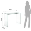 Little bridg consolle in vetro curvato 85x40xh70 cm
