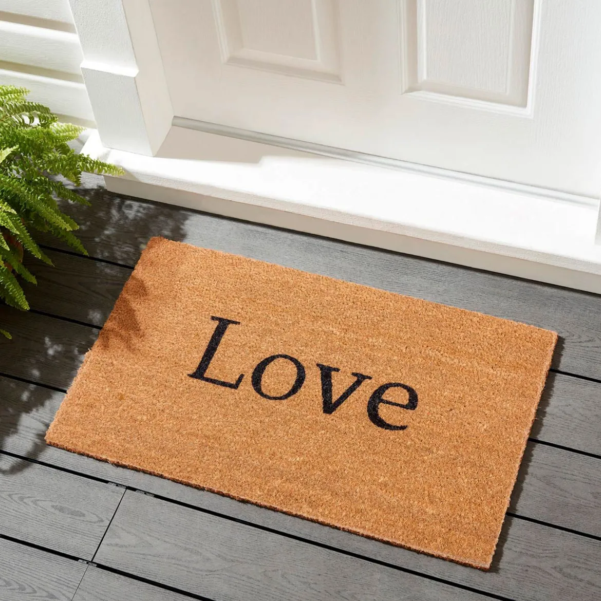 Love zerbino in fibre di cocco con retro antiscivolo 75x45 cm