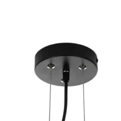 Ludo a lampadario in acciaio nero e oro opaco 3 lampade d60xh23 cm