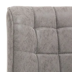 Lux sgabello regolabile bar in pelle sintetica effetto invecchiato grigio e metallo cromato 46x54xh98-118 cm