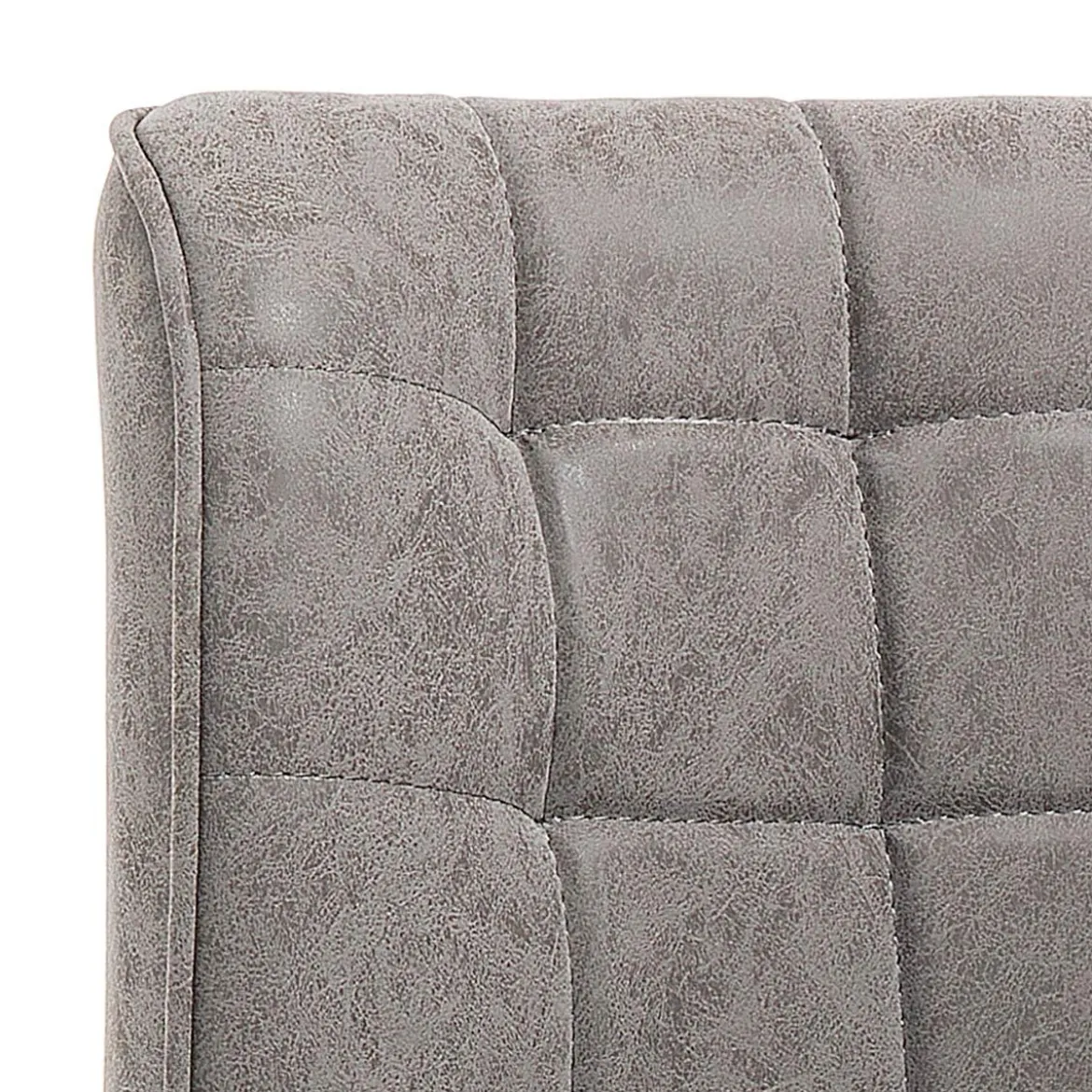Lux sgabello regolabile bar in pelle sintetica effetto invecchiato grigio e metallo cromato 46x54xh98-118 cm