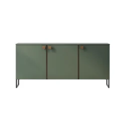 Madia 3 ante THESSA GREEN SMOKE finitura Verde Grigio - Noce crudo H90 L184 P40