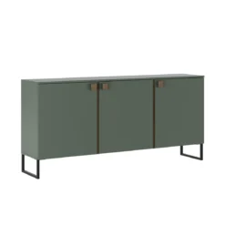 Madia 3 ante THESSA GREEN SMOKE finitura Verde Grigio - Noce crudo H90 L184 P40