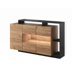 Madia KELY Anthracite finitura Rovere dorato Antracite H935 L155 P44