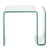Magazine tavolino comodino in vetro curvato 48x40 h38 cm