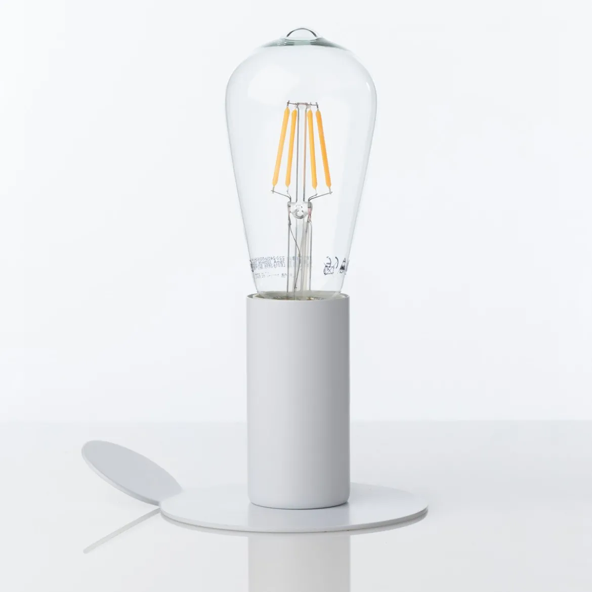Magic lampada da tavolo applique in metallo verniciato di bianco opaco d11 h9 cm