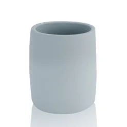 Maia bicchiere portaspazzolini in poliresina azzurra 7.5x7.5 h8.5 cm
