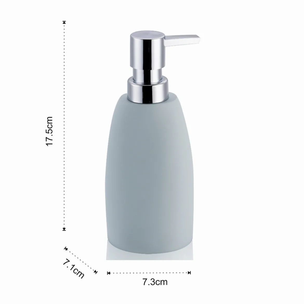 Maia dispenser portasapone in poliresina azzurra 7.3x7.1 h17.5 cm