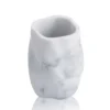 Marble bicchiere portaspazzolini in marmo 7.5x7.5 h10.5 cm