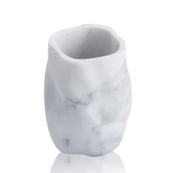 Marble bicchiere portaspazzolini in marmo 7.5x7.5 h10.5 cm