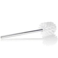 Marble b portaspazzolino toilette ceramica effetto marmo bianco opaco d11.8 h38.5 cm