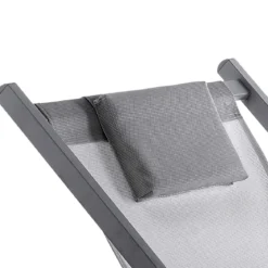 Mare milos grey sedia sdraio in alluminio grigio opaco e tessuto textilene grigio 61x102xh80 cm