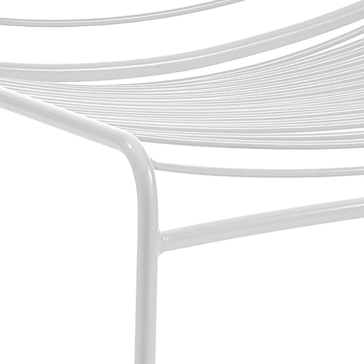 Martha white sedia interno esterno in acciaio colore bianco opaco impilabile h.79 l.49 p.53 cm