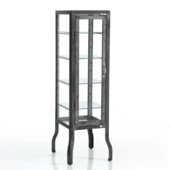Mash vetrina 1 anta produzione dulton in acciaio con protezione trasparente finitura lucido l40 p45 h126 cm