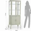 Mash white vetrina alta 4 anta produzione dulton in acciaio laccato di colore avorio lucido l72 p45 h171 cm