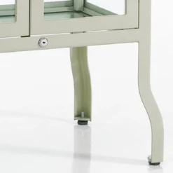 Mash white vetrina 2 ante produzione dulton in acciaio laccato di colore avorio lucido l70 p45 h131 cm