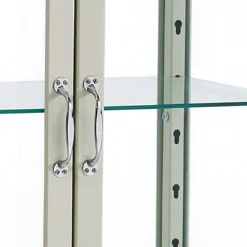 Mash white vetrina 2 ante produzione dulton in acciaio laccato di colore avorio lucido l70 p45 h131 cm