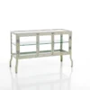 Mash white vetrina 3 ante produzione dulton in acciaio laccato di colore avorio lucido l125 p50 h76 cm