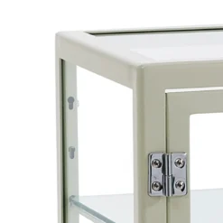 Mash white vetrina 3 ante produzione dulton in acciaio laccato di colore avorio lucido l125 p50 h76 cm