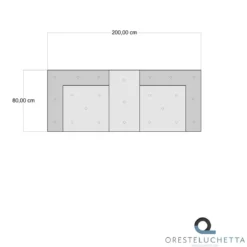 Maxi yara high divano 2 posti rivestimento cotone patchwork multicolore dimensioni l200 p80 h60 cm