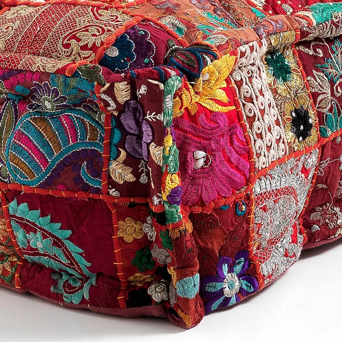 Maxi yara high divano 2 posti rivestimento cotone patchwork multicolore dimensioni l200 p80 h60 cm