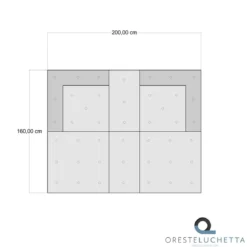 Maxi yara high divano 2 posti rivestimento cotone patchwork multicolore dimensioni l200 p80 h60 cm