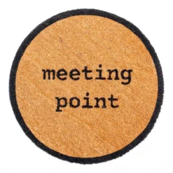 Meeting-point zerbino rotondo in fibre di cocco con retro antiscivolo 75x45 cm