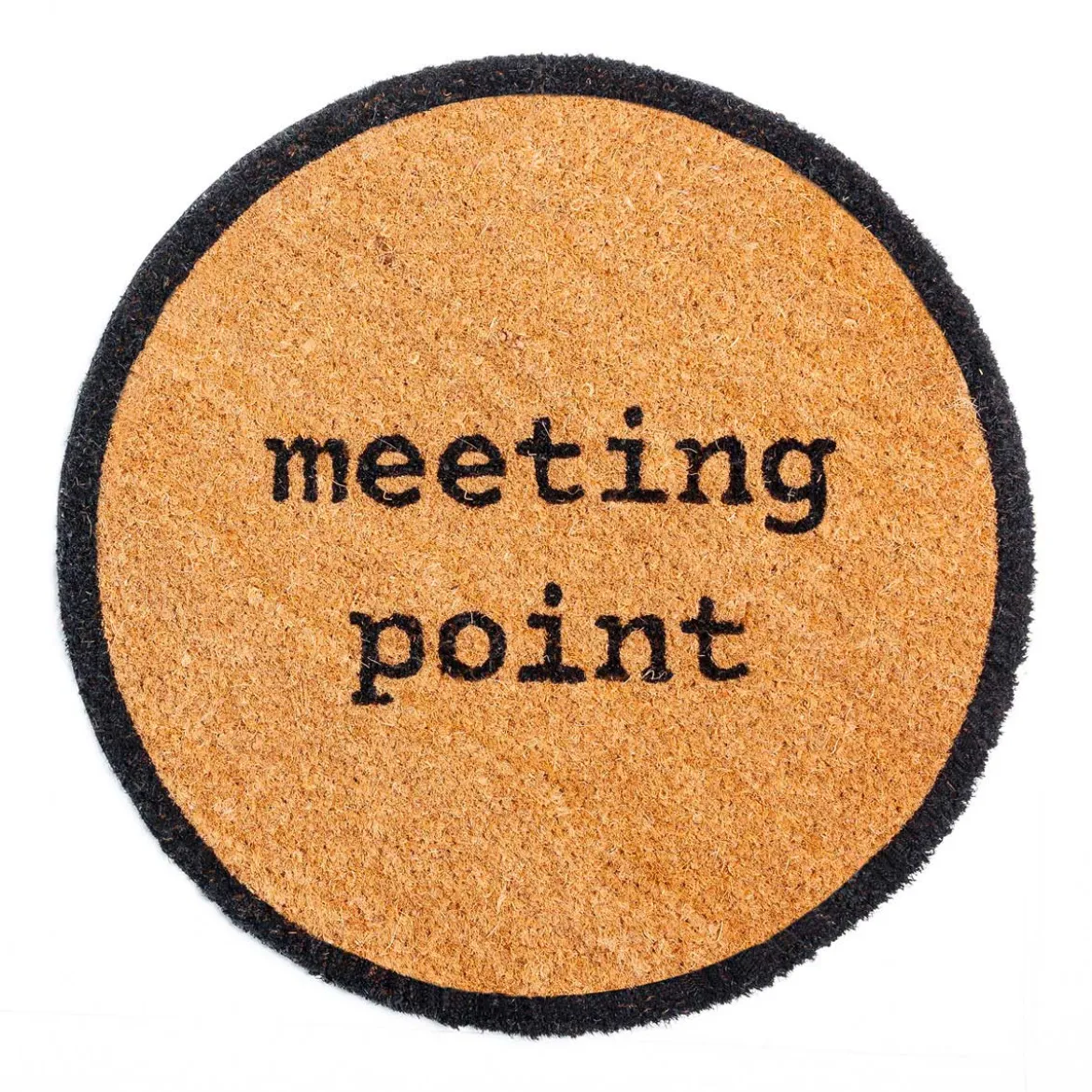Meeting-point zerbino rotondo in fibre di cocco con retro antiscivolo 75x45 cm