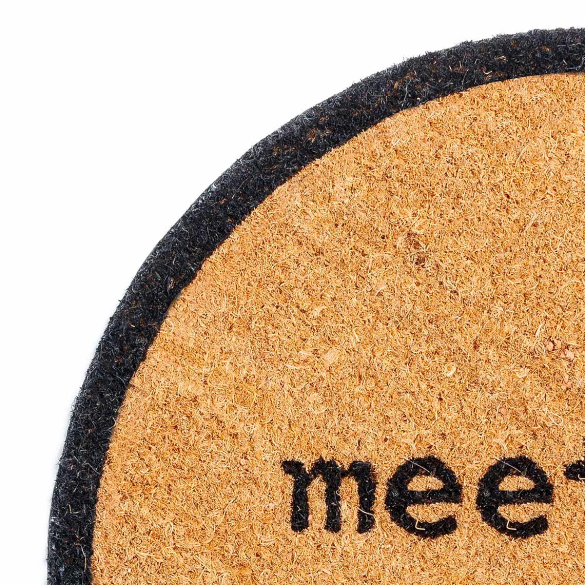 Meeting-point zerbino rotondo in fibre di cocco con retro antiscivolo 75x45 cm