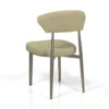 Melania Beige Platinum sedia imbottita tessuto beige struttura metallo platino opaco h81 l48 p57 seduta h47