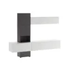 Melany White Marble parete soggiorno attrezzata colonna 3 ante basi sospese pensile melaminico grigio graphite marmo bianco opaco h196 l240 p50