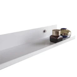 Mensola in metallo laccato bianco opaco l 100x15 cm