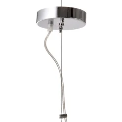 Meteora lampadario in metallo cromato filo regolabile d38 h20 cm