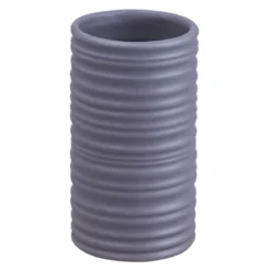 Millerighe bicchiere portaspazzolini in ceramica bianca cm ø6 h11