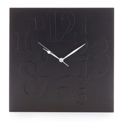 Mix black orologio da muro laccato nero opaco h33 l33 p2 cm