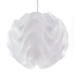 Mix white lampadario in bianco con filo regolabile e paralume d44 h44 cm