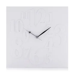 Mix whit orologio da muro laccato bianco opaco h33 l33 p2 cm
